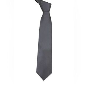 BROOKS BROTHER Silk Solid Gray Tie BRAND NEW